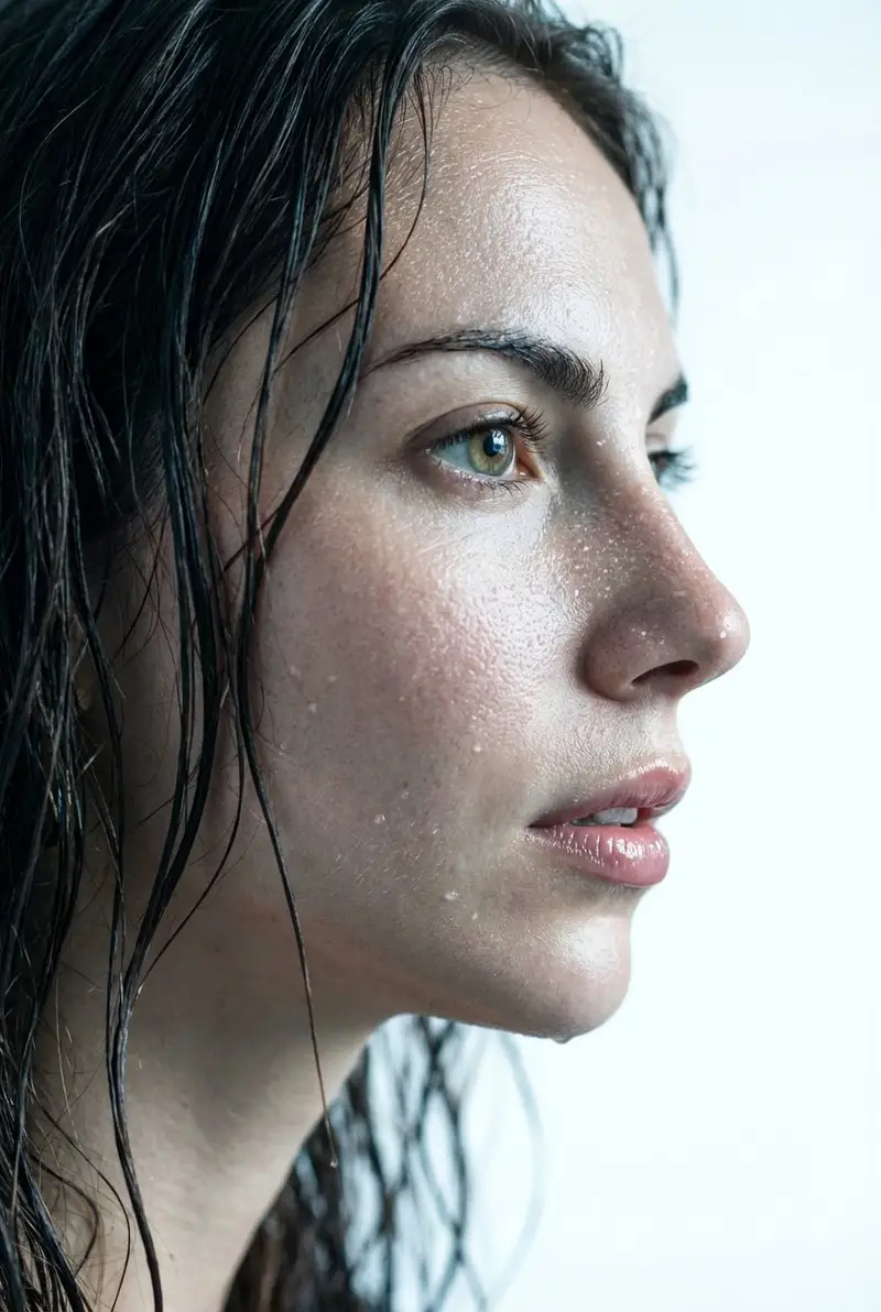 Preview of Hyper-Realistic Wet Skin Texture Prompt for Nano Banana Pro