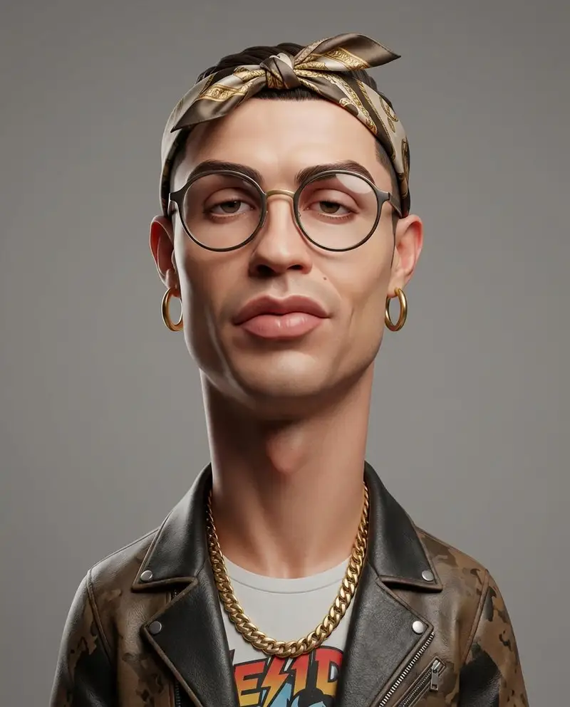 Preview of Stylized 3D Caricature Portrait Prompt
