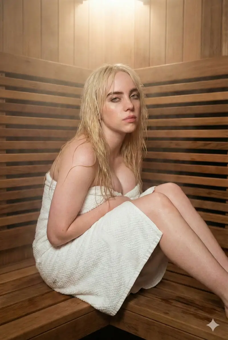 Preview of Cinematic Sauna Portrait (Sydney Sweeney Resemblance)