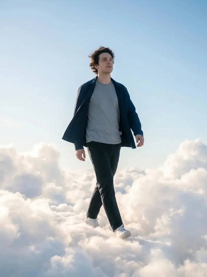 Preview of Dreamy Cinematic Cloud Walk Prompt for Nano Banana 2