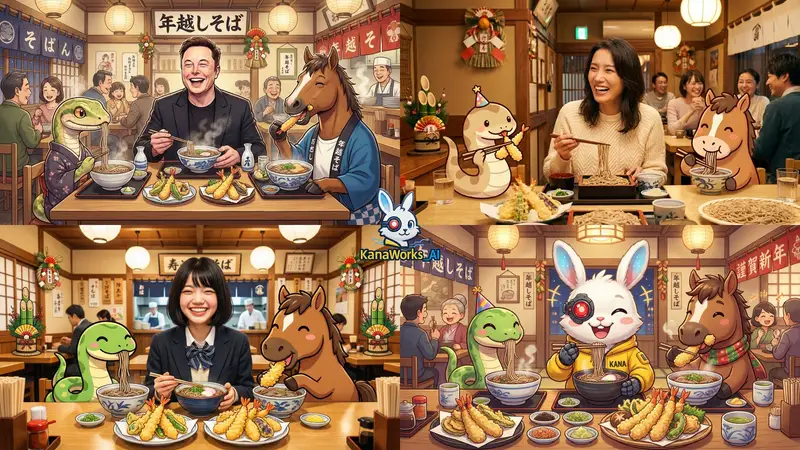 Preview of New Year's Eve Soba and Tempura Image Prompt