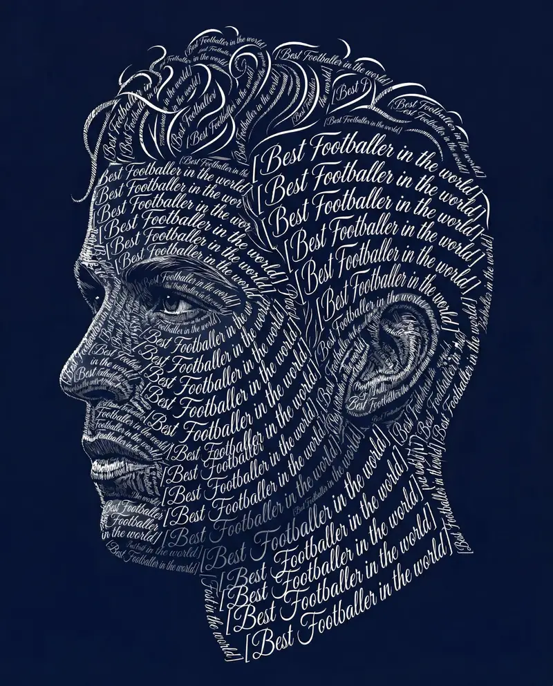 Preview of Typographic Art Portrait