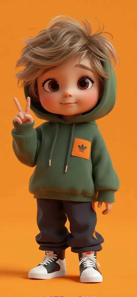 Preview of Pixar-Style 3D Chibi Boy Character