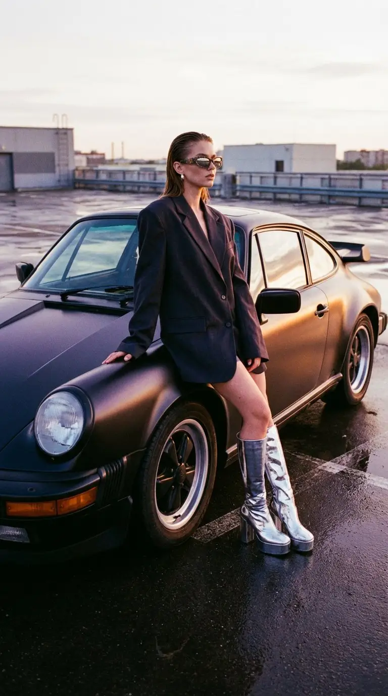 Preview of Avant-Garde Streetwear and Vintage Auto Prompt