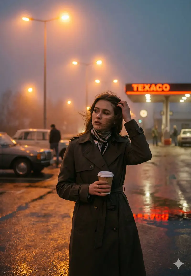 Preview of Cinematic Roadside Realism at a Gas Station