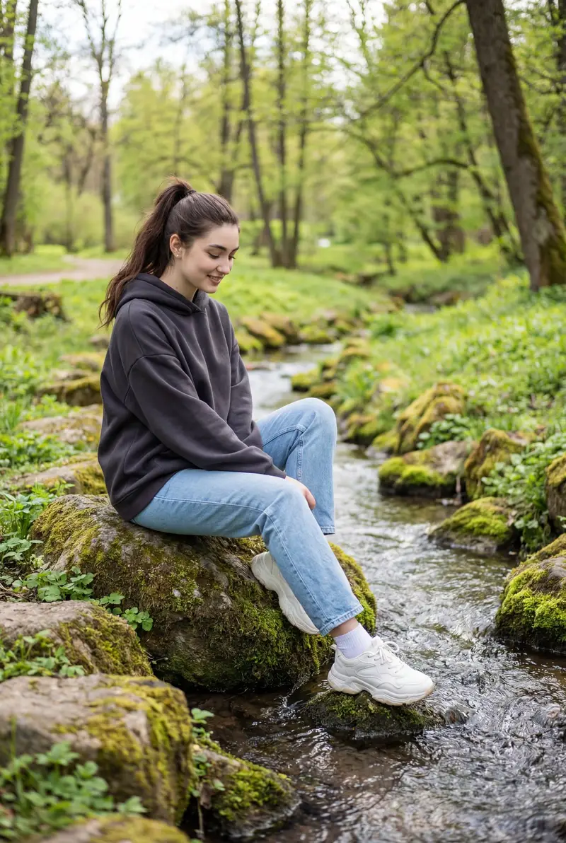 Preview of Candid Outdoor Portrait by a Creek