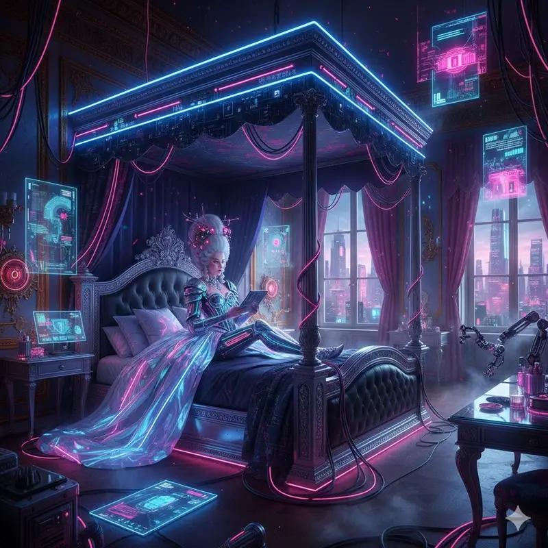 Preview of Cyberpunk Versailles Palace Generation