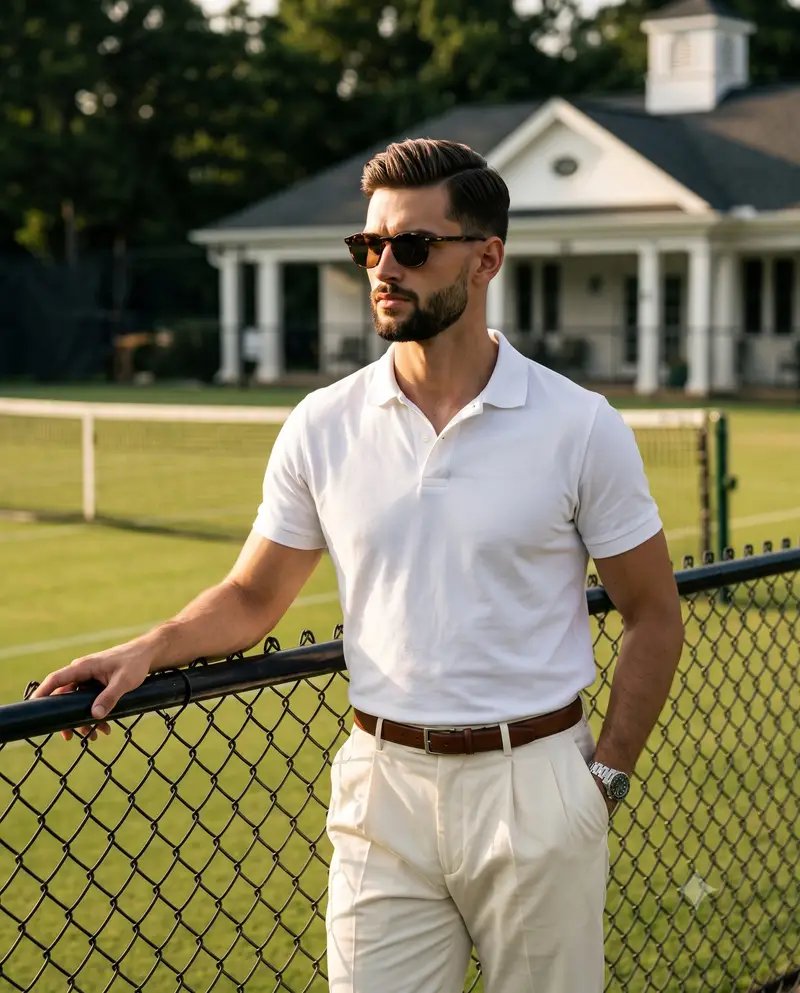 پیش‌نمایش Golden Hour Tennis Court Portrait