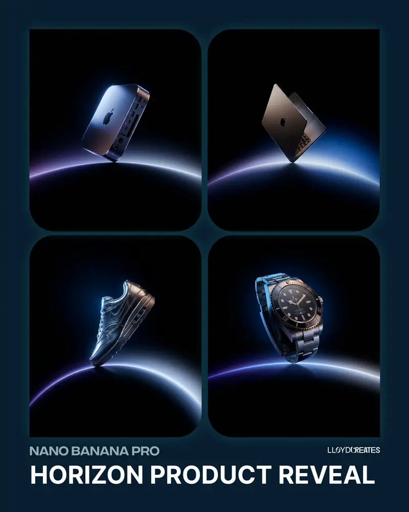 Preview of Premium Dark Horizon Product Reveal Prompt