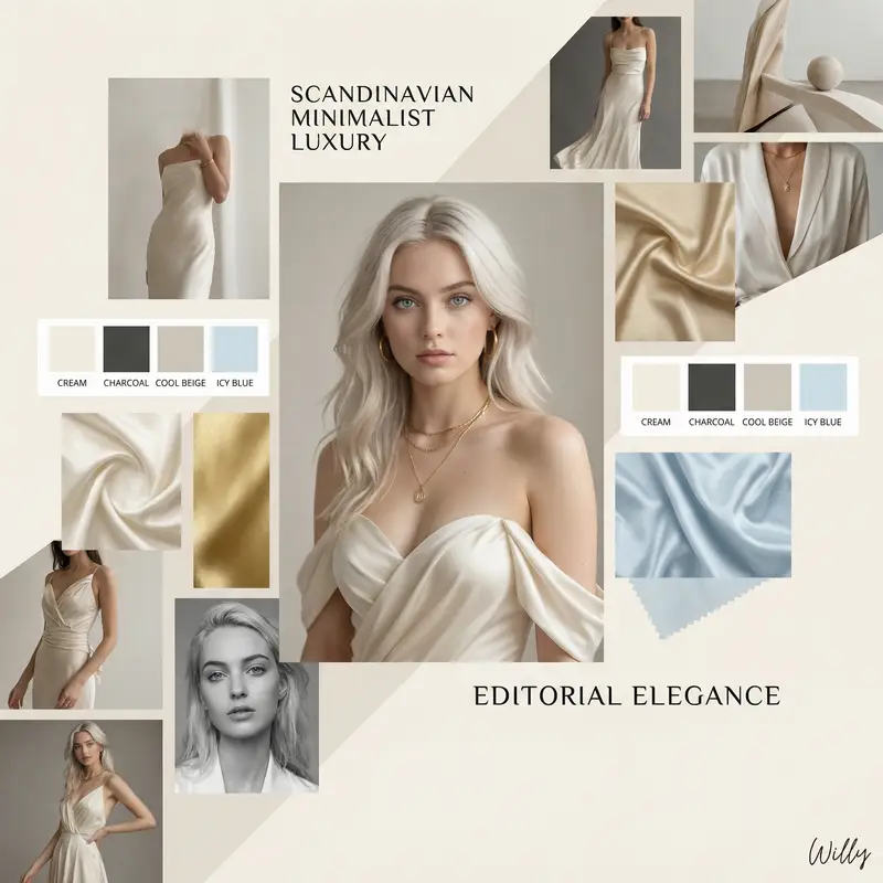 Preview of Luxury Fashion Portrait with Mood Board Layout