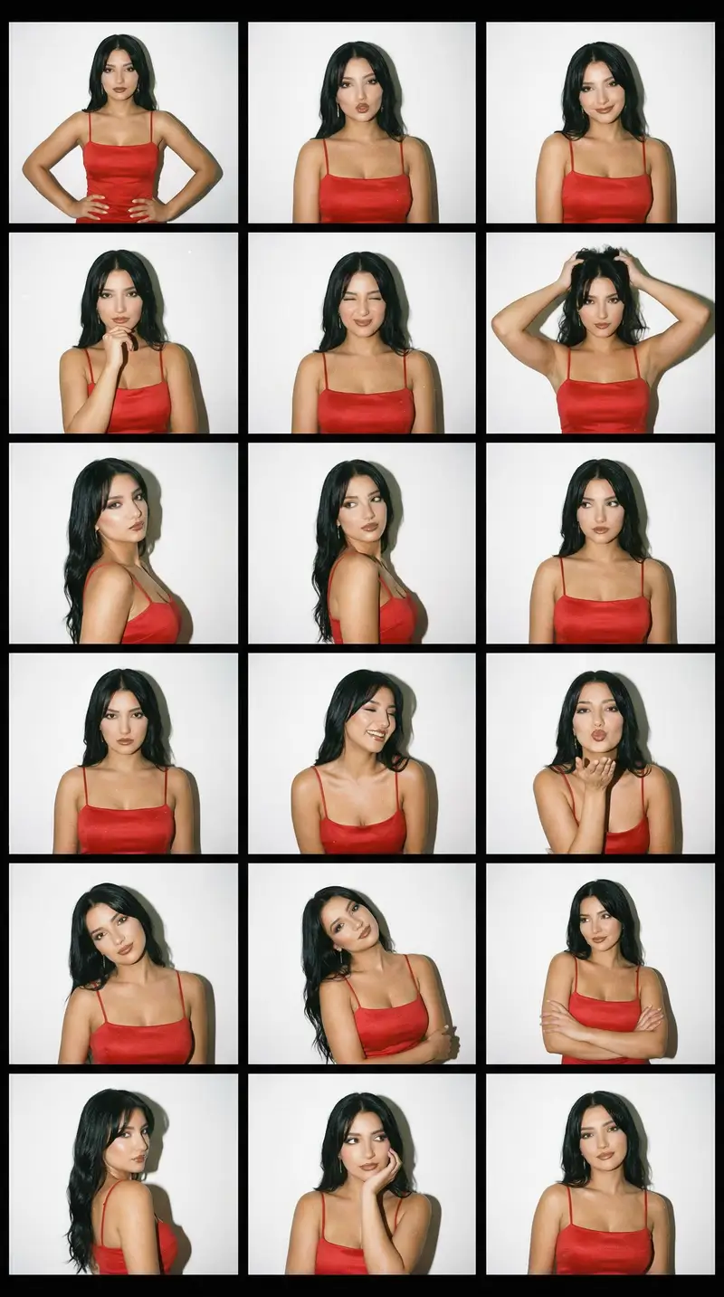Preview of 2000s Photobooth Contact Sheet Grid Prompt · 2