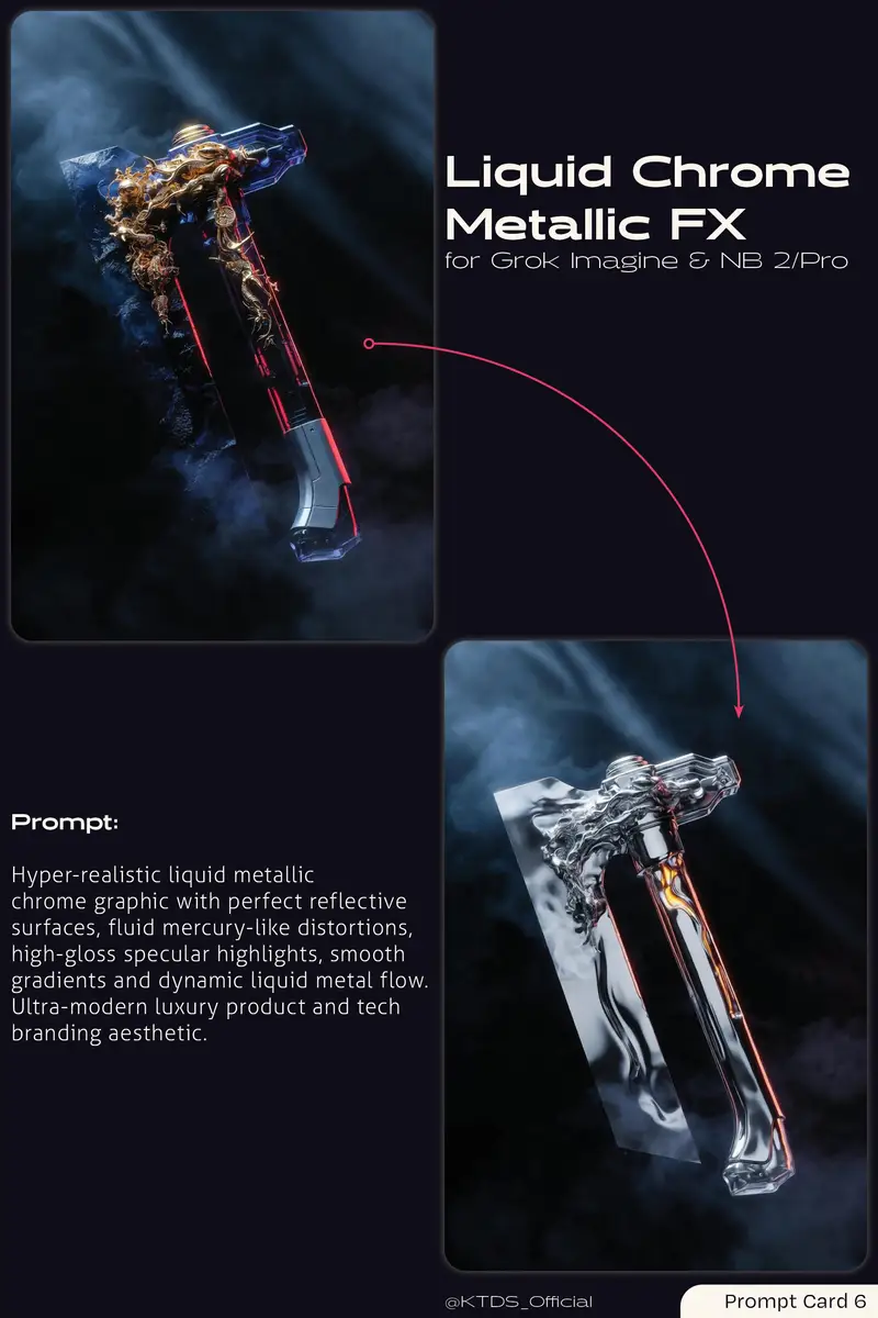 Preview of Liquid Chrome Metallic FX Prompt