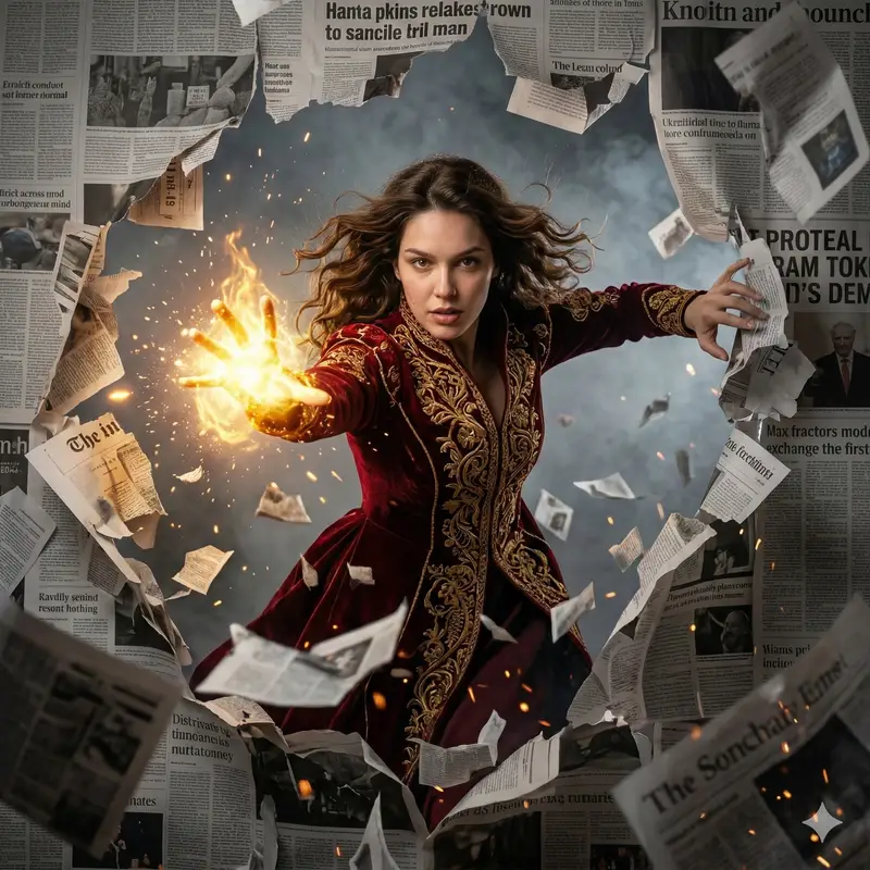 Preview of Epic Fantasy Sorceress Action Scene