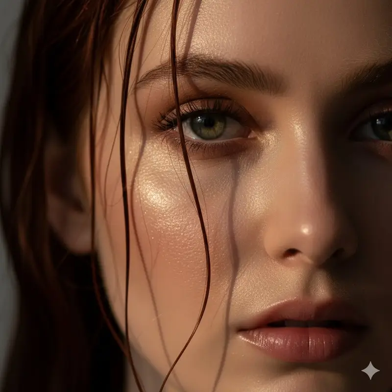 Preview of Extreme Close-Up Portrait Prompt (Focus on Texture)