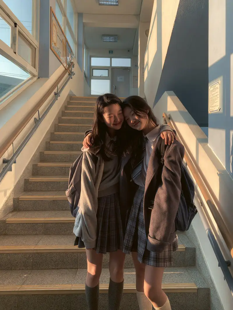 Preview of Korean School Candid Portrait