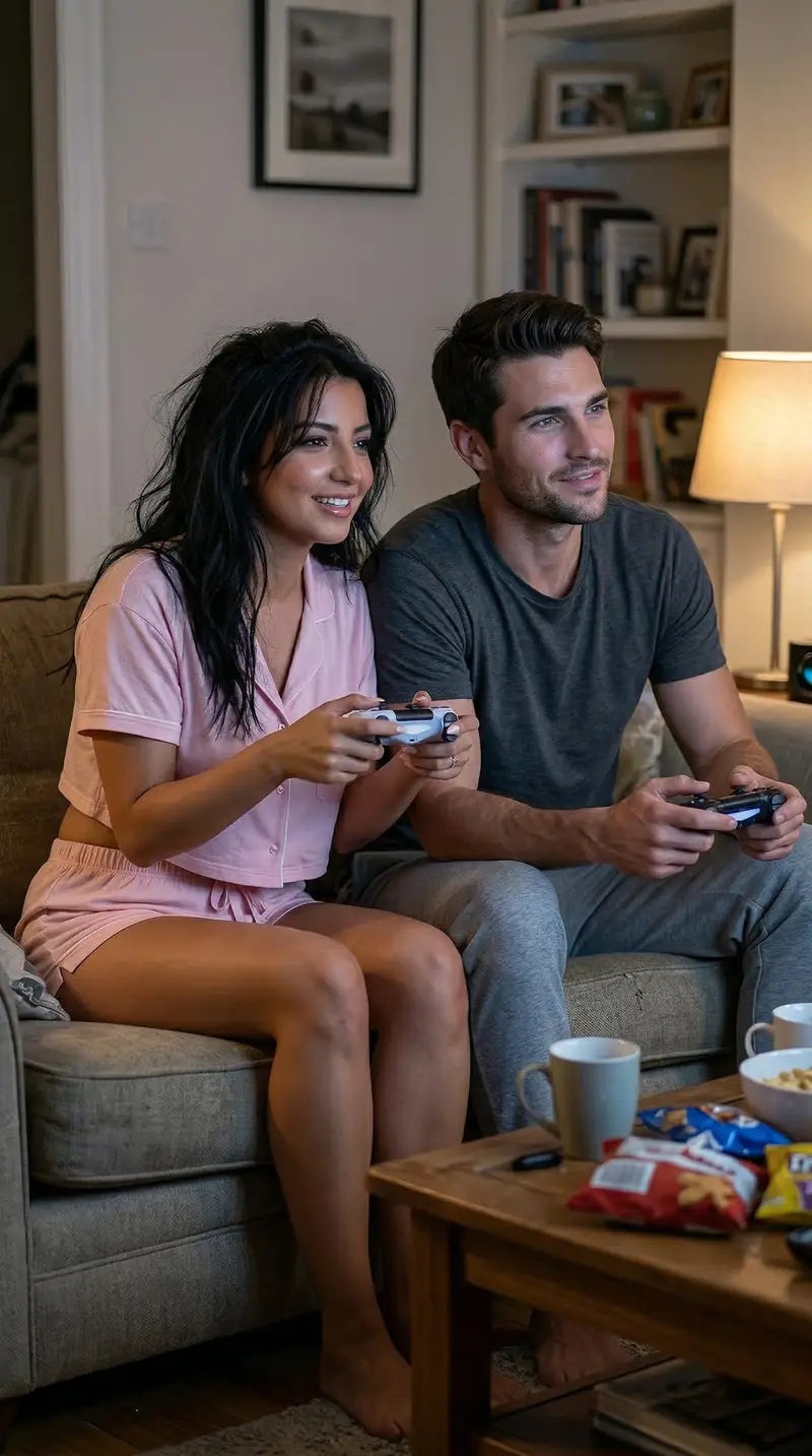 Preview of Realistic Gaming Couple Portrait Prompt for Nano Banana 2