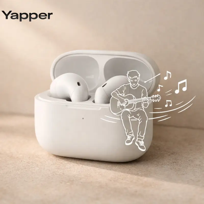 پیش‌نمایش Minimalist Earbuds Product Photography with Line Art
