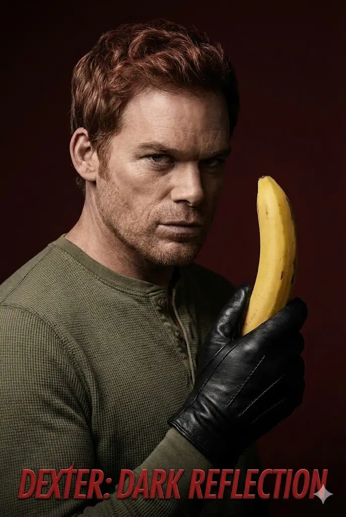 Preview of Dexter Morgan Cinematic Portrait with Banana Prop Prompt