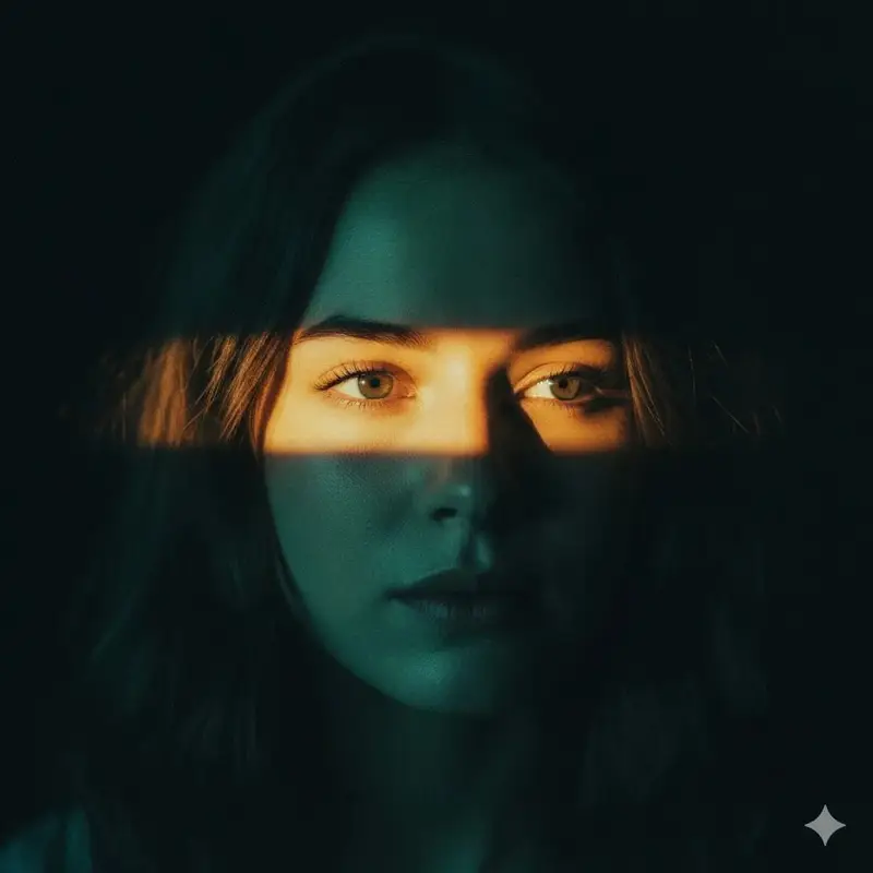Preview of Cinematic Portrait with Dramatic Light Strip