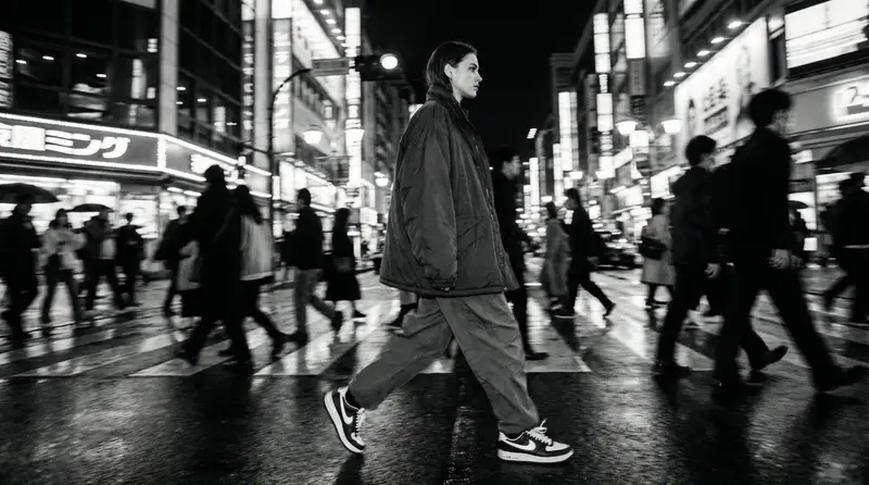 Preview of Template for Cinematic B&W Street Fashion Editorial