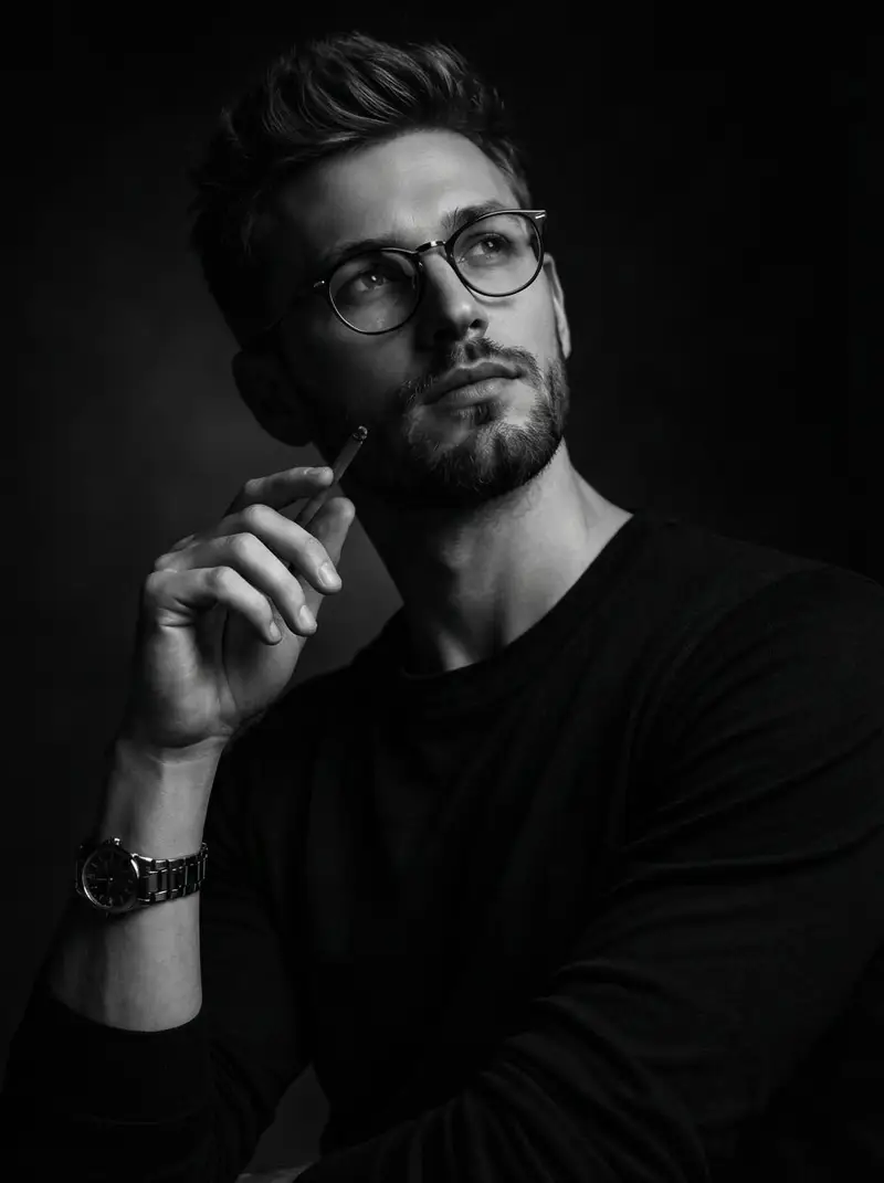 Preview of Moody Black and White Fine Art Portrait
