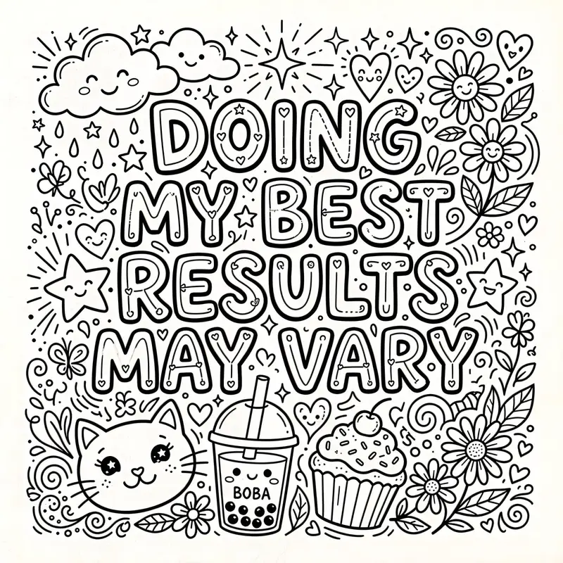 پیش‌نمایش Whimsical Coloring Page Illustration