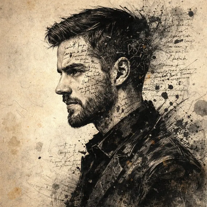 پیش‌نمایش Intense Ink Sketch Portrait with Face Likeness