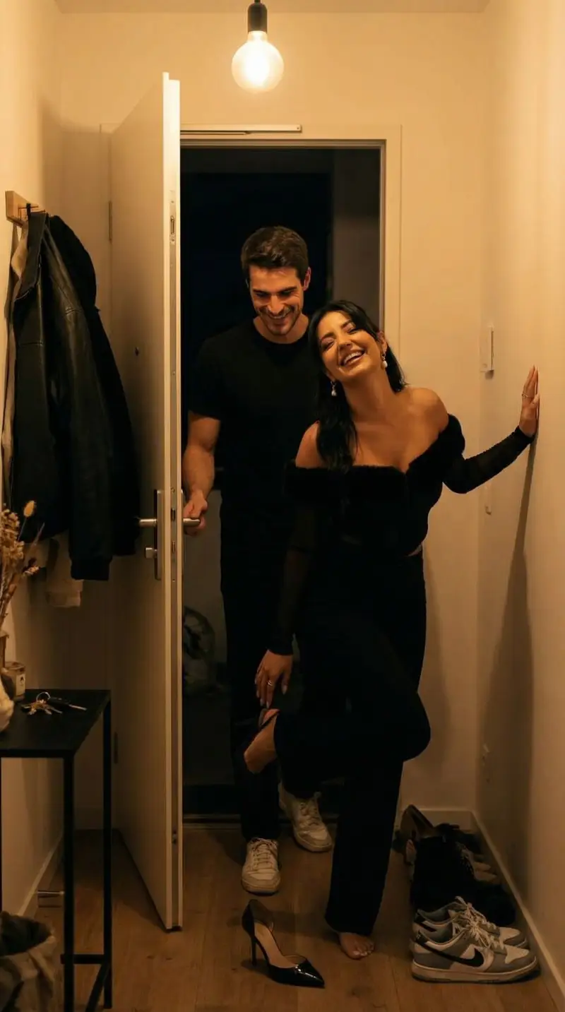 Preview of Ultra-Photoreal Candid Home Entry Night Scene Prompt