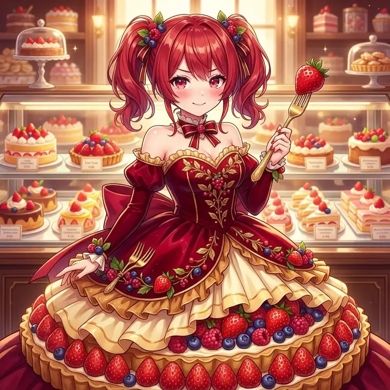 Preview of Image Conversion to Berry Tart Dress Style
