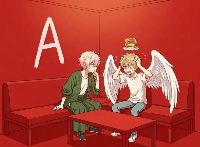 پیش‌نمایش Character in a Red Room Scene Prompt