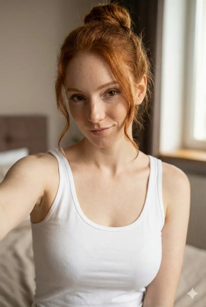 Preview of JSON Prompt for Flirty Morning Selfie Portrait