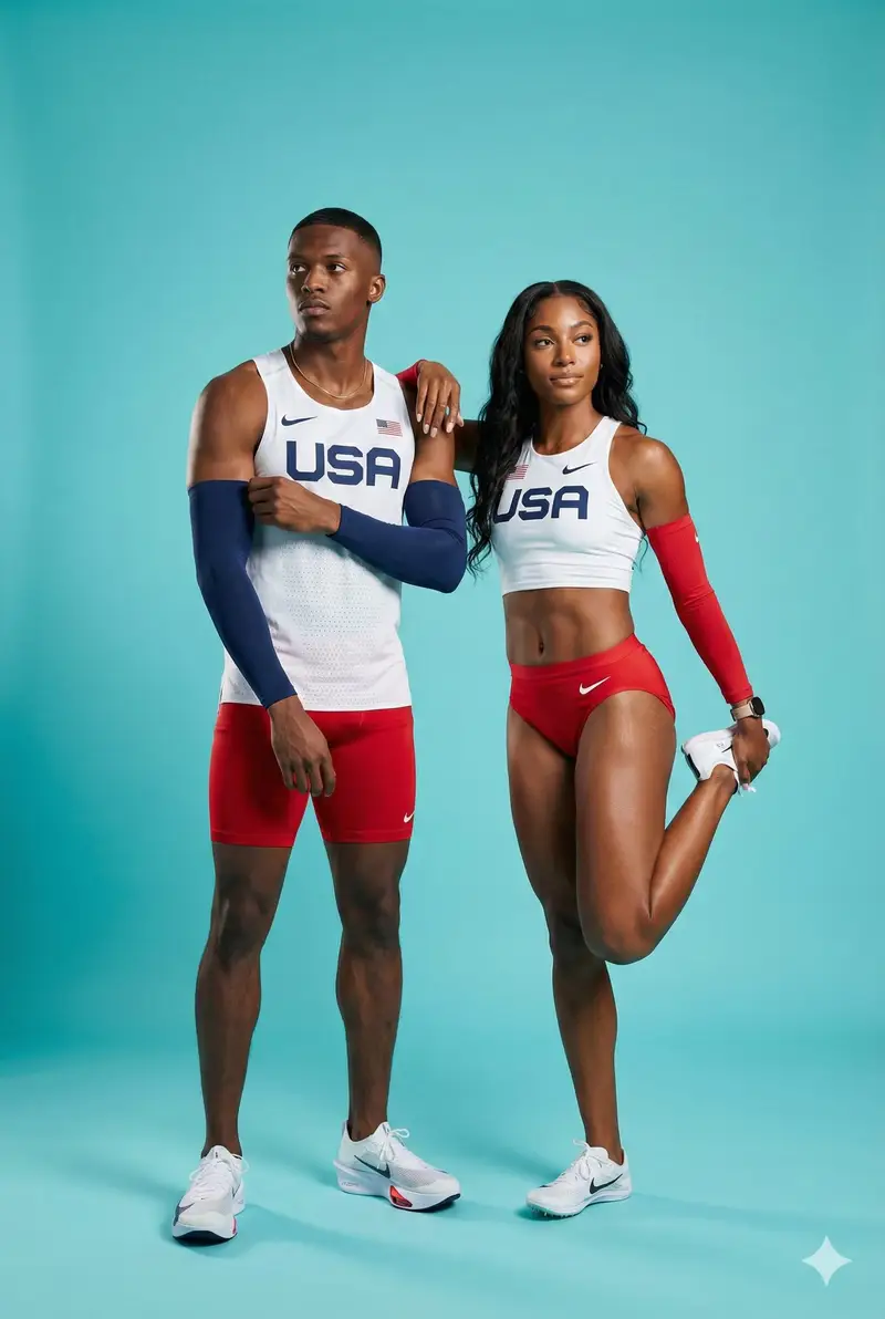 پیش‌نمایش Ultra-Photorealistic Team USA Track Athletes Portrait