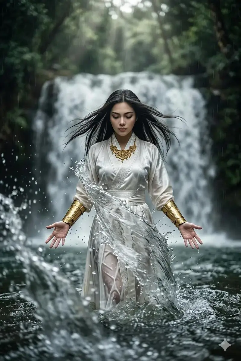 Preview of Mystical Woman by Cascading Waterfall