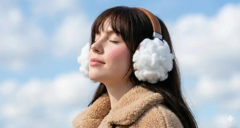 پیش‌نمایش پرتره سورئال و رؤیایی با هدفون ابری