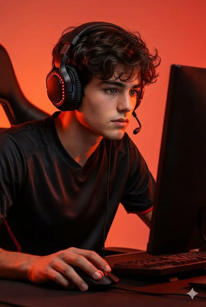 Preview of Premium Esports Gamer Portrait Prompt