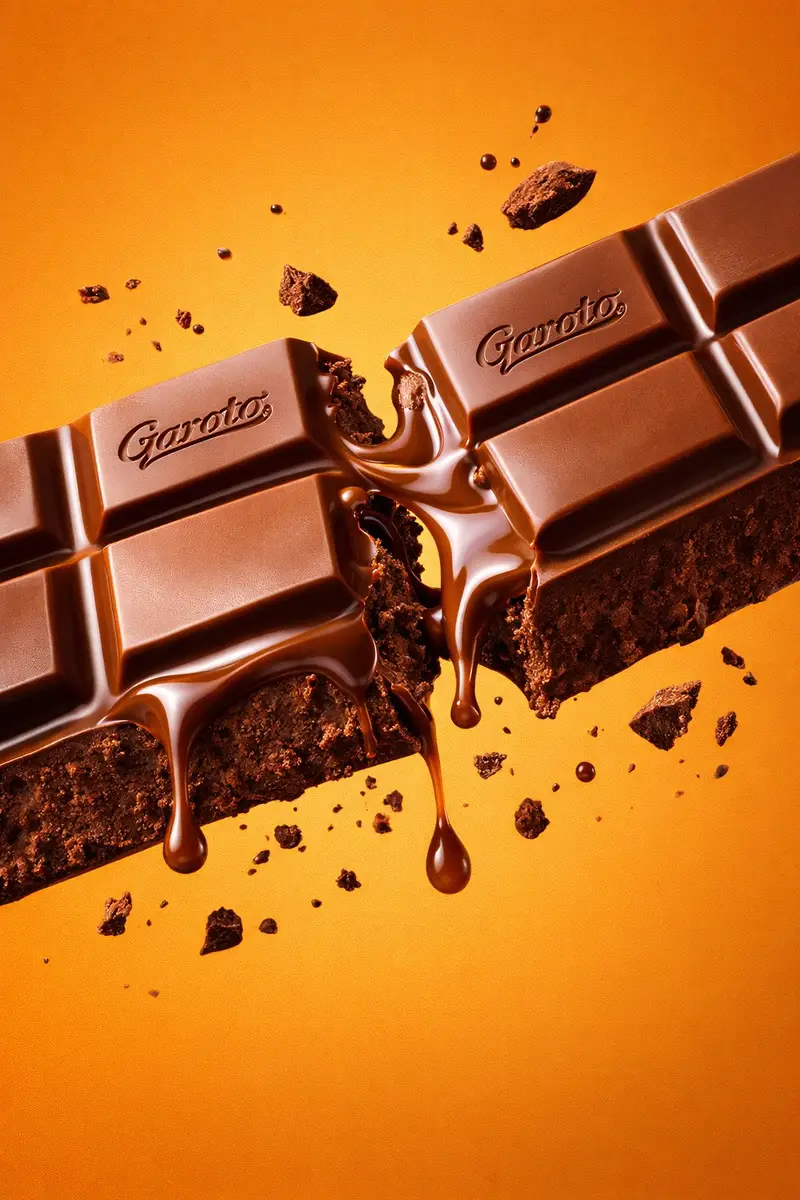 پیش‌نمایش Ultra-Realistic Chocolate Bar Commercial Prompt