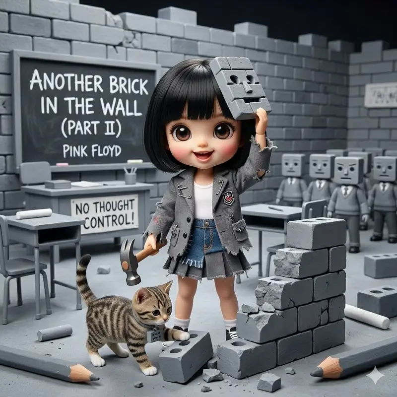 Preview of Image Generation from Western Song: Another Brick In The Wall