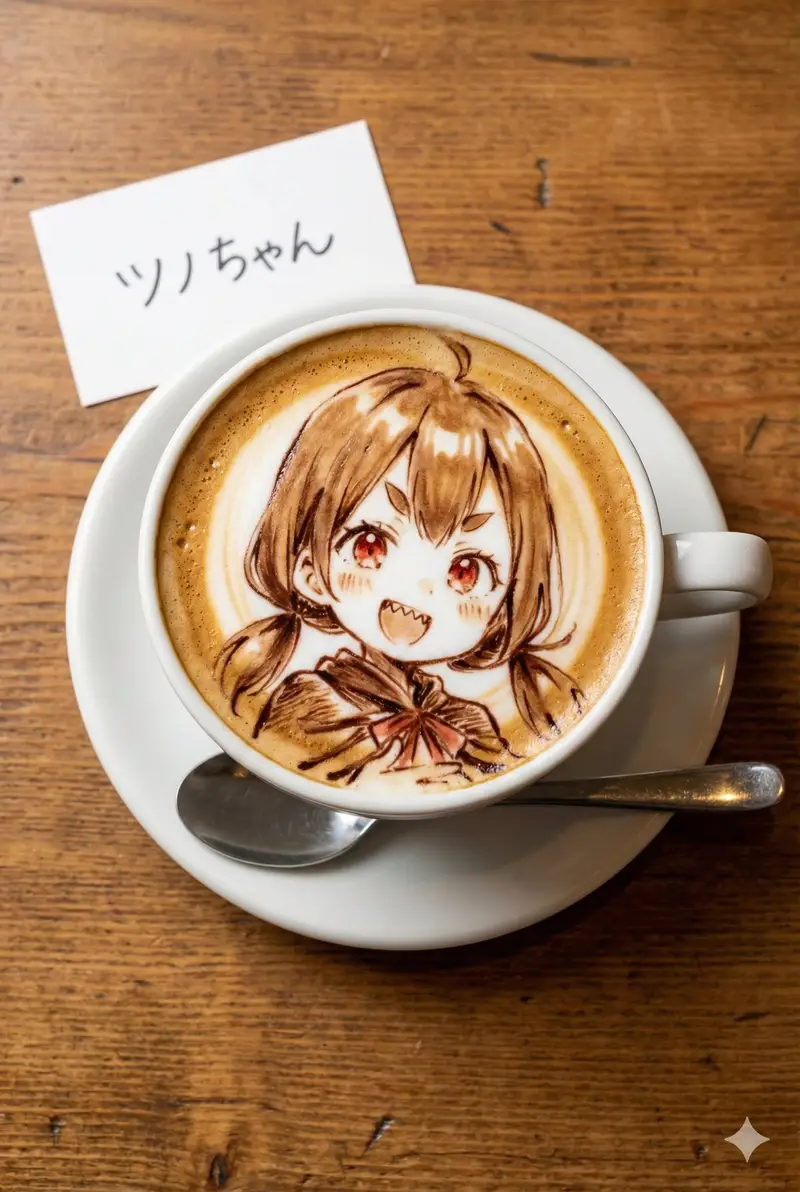 Preview of Custom Character Latte Art Generation Prompt