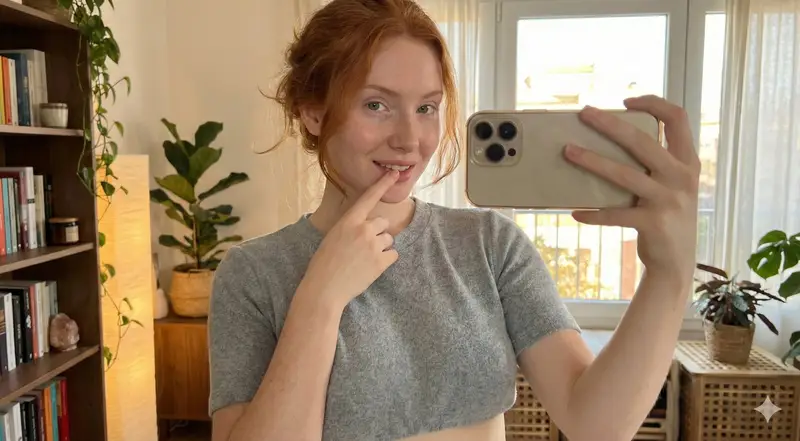 Preview of Deep Focus Selfie: Natural Copper Redhead
