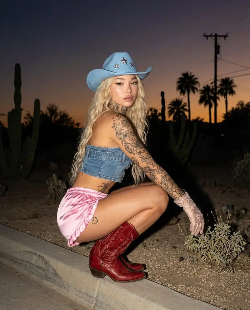 Preview of Desert Doll Golden Hour Portrait with Flash