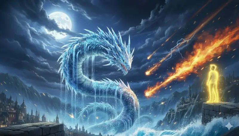 Preview of Image Generation Prompt: Nishimura Mizuki and Leviathan