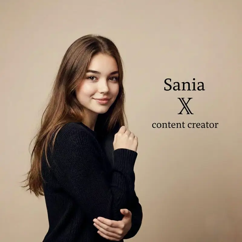 Preview of High-end professional studio portrait with custom text overlay