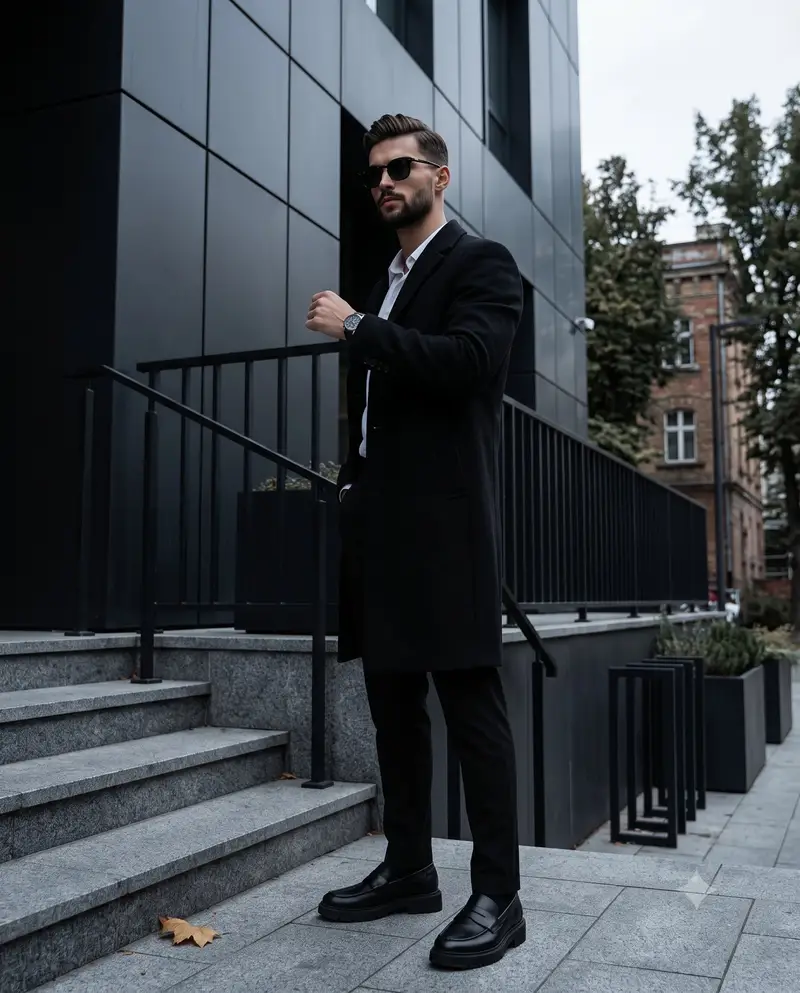 Preview of Dark Academia Urban Street Male Portrait