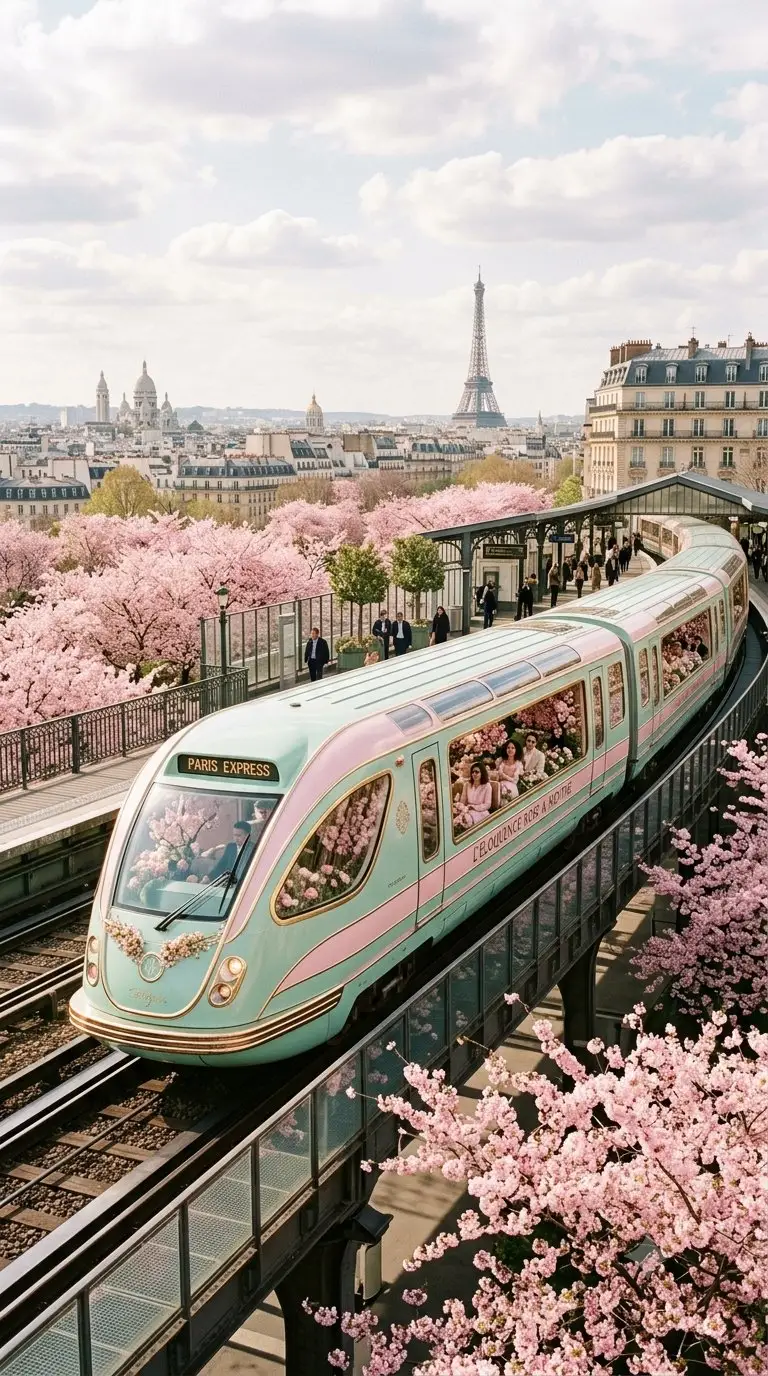 Preview of Luxurious Retrofuturistic Train Exterior