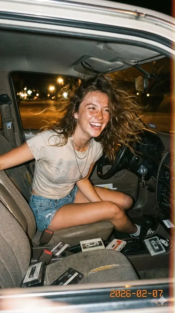 Preview of 90s Vintage Flash Photography Portrait