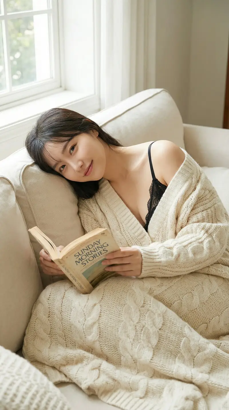 پیش‌نمایش Cozy Knitwear and Lace Contrast Prompt
