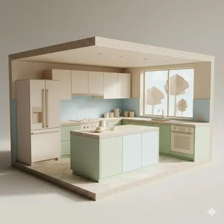 Preview of Origami Kitchen Cutaway