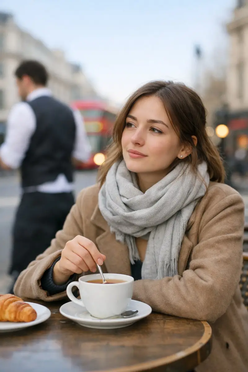 پیش‌نمایش پرترهٔ سینمایی صبحگاهی در رستورانی در لندن