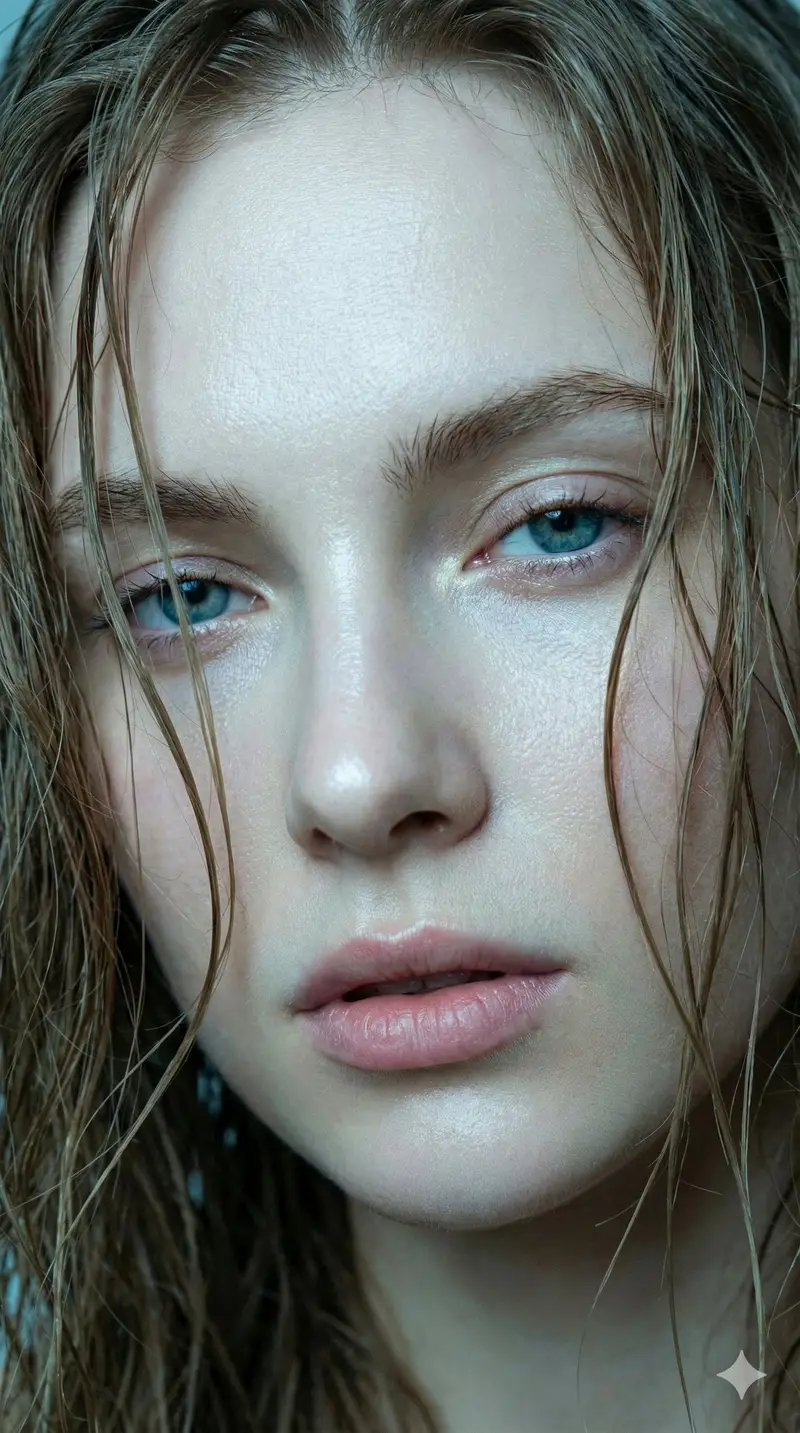Preview of Hyper-realistic Extreme Close-up Portrait of a Young Woman