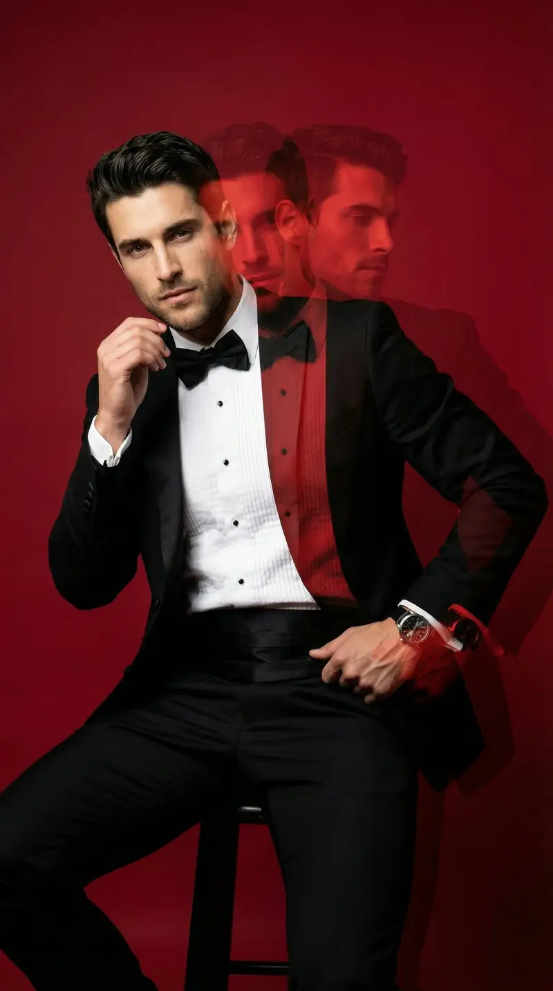 Preview of Red Studio Fashion Editorial with Motion Echo Effect